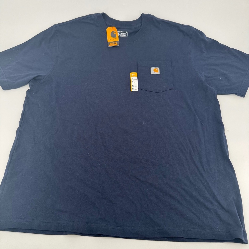 Carhartt K87 Mens Loose Fit Heavyweight Short Sleeve Pocket T-Shirt Navy XL NWT